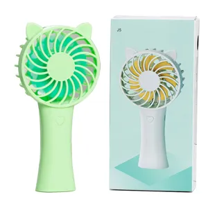 Mini ventilatore portatile con simpatiche orecchie di gatto, ventola di raffreddamento USB tascabile.