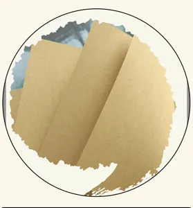 Close-up detail of retro vintage kraft paper sheets, ideal for creative notebook journaling.