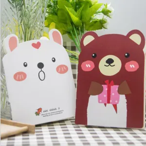 Taccuino carino con orsetto dei cartoni animati mini diario regalo per studenti.