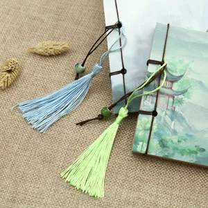 Vintage Chinese style journal notebook with elegant tassel antique kraft paper notepad blank portable