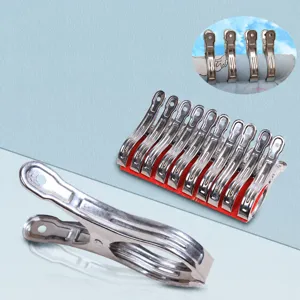 Edelstahl Wäscheklammer Heavy Duty Metall Deckenklammern Winddicht Flacher Mund Wäscheklammern Für Bettwäsche Unterwäsche