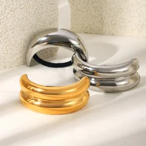 Coletero metálico minimalista, soporte brillante para coleta con diseño elegante para el día a día.