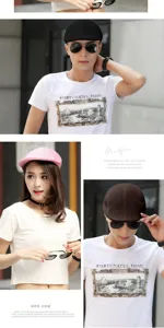 Unisex mesh breathable beret hat hollow duckbill sun hat casual flat cap stylish headwear