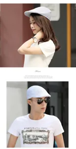 Unisex breathable mesh beret solid color ivy newsboy cap for spring and summer fashion style.