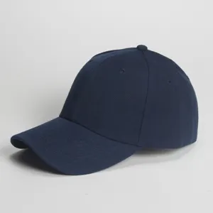 Klassische dunkelblaue Baseballkappe aus Twill Outdoor Sonnenschutz gebogener Schirm