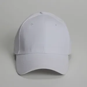 Einfarbige weiße Baseballcap, klassische verstellbare Sonnenschutzkappe für Outdoor.