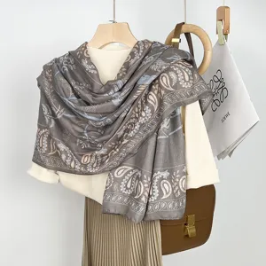 Vintage paisley print shawl scarf elegant women sunscreen neck scarf versatile air conditioning