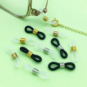 Embouts de chaîne de lunettes en silicone antidérapants accessoires de bijoux DIY