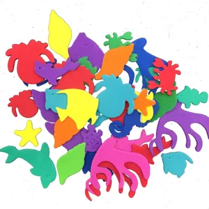 Kids EVA Foam Stickers DIY Craft Kit Colorful Cartoon Animal Dinosaur Fish Educational Handmade Materials Pack