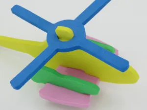 Bambini 3D DIY gommapiuma elicottero puzzle giocattolo educativo modello multicolore