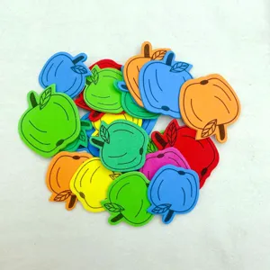Colorful foam apple stickers DIY craft decorative stickers for kids kindergarten creative play.