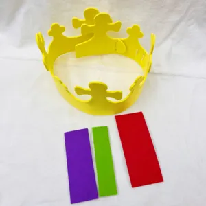 DIY EVA foam crown hat for kids birthday party handmade kindergarten dress up accessory detail view