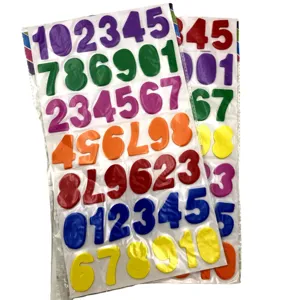 Adesivi numerici in schiuma 3D colorati per bricolage fai da te e giocattoli.