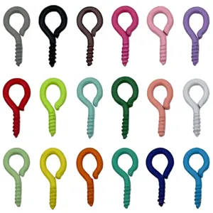 Colorful metal screw eyes bail pegs mini eyelets for DIY jewelry making pendants crafts