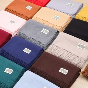 Wholesale long imitation cashmere solid color scarf autumn winter warm fashion shawl