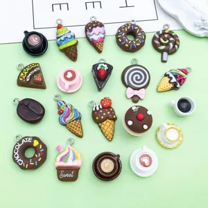 20 Stuks Hars Cartoon IJsjes Donut Hangers DIY Sieraden Maken Ambachtelijke Accessoires