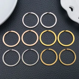 Assorted multi-color metal round split rings keychain DIY jewelry making craft accessories