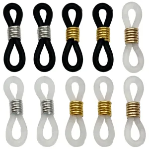 Attaches de chaine de lunettes en silicone boucles en caoutchouc pour accessoires bijoux DIY