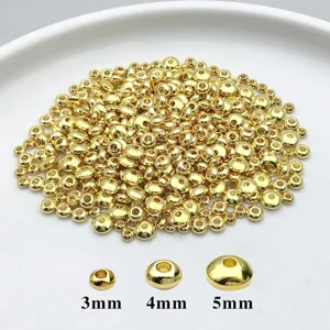 Gold plated copper abacus spacer beads for DIY jewelry making and craft accessories.