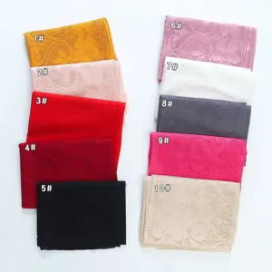 Women fashion lace headscarf veil multi-color variant detail showing various colors.