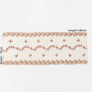 French vintage floral lace scarf sheer mesh embroidered wrap versatile shawl for women.