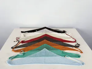 Pañuelo triangular calado de punto de colores moda malla bandana elegante capa envolvente