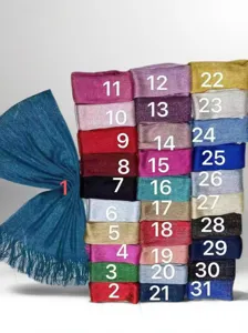 Metallic tassel silk shawl for women, thin evening dress wrap, multi-color scarf variant.