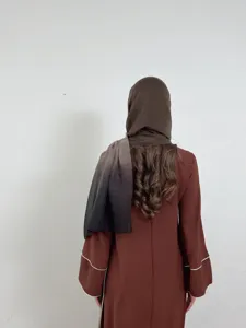 Sciarpa chiffon sfumata hijab moda scialle lungo morbido copricapo versatile donna