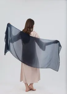 Sciarpa chiffon sfumata donna morbido lungo scialle moda leggero versatile foulard chic