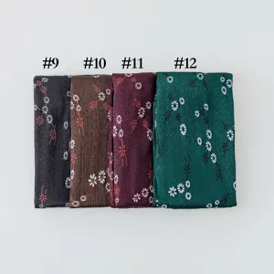 Silk-feel floral printed long scarf fashion elegant shawl women neckerchief variant 9-12