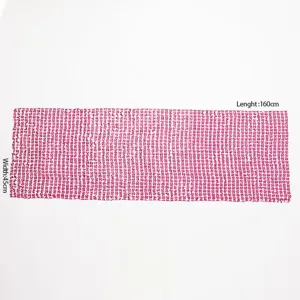 Elegant pink sequin mesh shawl evening party wrap sparkling glitter scarf 160x45cm