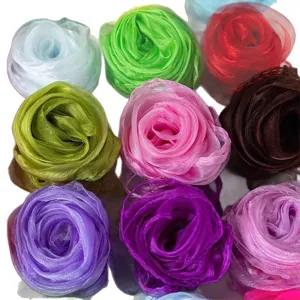 Colorful chiffon square scarves for kids stage performance, candy color versatile soft fabric.