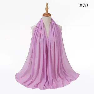 Einfarbiges Chiffon Hijab Tuch für Damen, leichtes atmungsaktives Kopftuch und Alltagsschal.