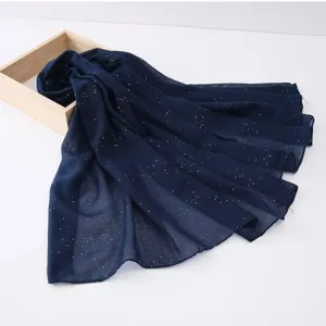 Vrouwen Lichtgewicht Pailletten Sjaal Polyester Glitter Sterren Glans Lange Sjaal Veelzijdige Hoofddoek Mode Sjaal