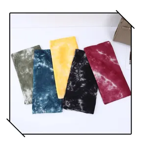Tie-dye gradient watercolor style long scarf shawl breathable sun protection head wrap fashion