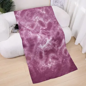 Purple tie-dye gradient cotton shawl scarf, elegant long sun protection headscarf.