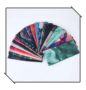 Women watercolor print tie-dye fashion multi-use scarf shawl detail display options