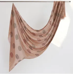 Fashion printed cotton linen fringed scarf women high-end shawl Muslim hijab soft chic