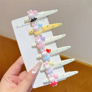 Koreaanse Stijl Polka Dot Cartoon Konijn Haarspeld Hars Eendenbek Haarnadel Zoete Pony Haaraccessoires Voor Vrouwen Meisjes