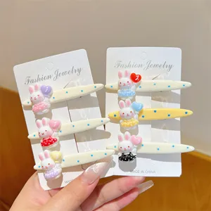 Leuke Koreaanse stijl haarspeld met stip cartoon konijn ballon zoete eendebek clip access