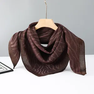 Women's Satin Square Scarf Elegant Abstract Print Neckerchief Silk Feel Sun Protection Lightweight Fashion Head Scarf