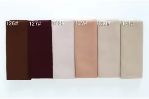 Sciarpa hijab in chiffon tinta unita, copricapo musulmano leggero e disponibile in vari colori.