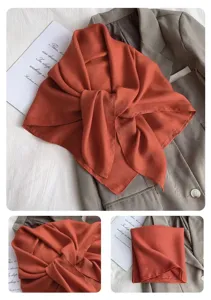 Orange einfarbig vielseitige Damen Schal Tuch Sommer Klimaanlage Raum atmungsaktiv leichtes Design elegant