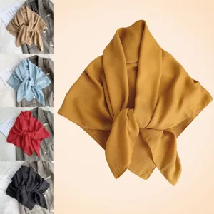 Damen Einfarbig Quadratischer Schal Polyester Leicht Minimalistischer Schal Tägliche Freizeit Sonnenschutz Schal Halsbekleidung