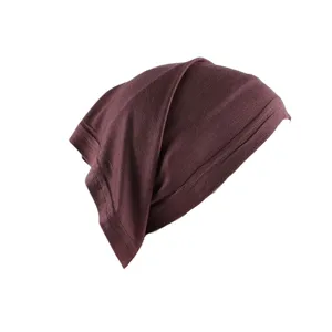 Comfortable stretch solid color jersey inner cap breathable daily wear casual hijab cap