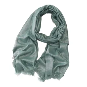 Elegant shimmering metallic long scarf for women lightweight sparkly wrap shawl chic
