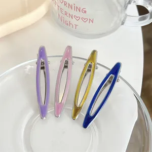 Moderna Metalika Klypsa Mallion Geometrike Kene Duckbill Clip Gynaikes Chike Plaiño Hairpin Glyka Kathimerina Accessories Mallion