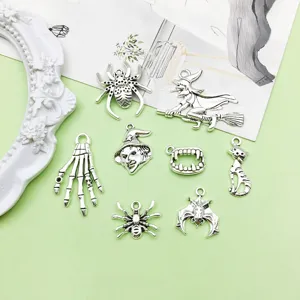 Halloween ασημένια κράμα charms κρεμαστό DIY κοσμήματα αξεσουάρ σετ για κολιέ και βραχιόλι