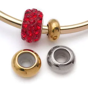 Stainless steel vacuum electroplated through-hole flat rubber bead detail showing accessories.