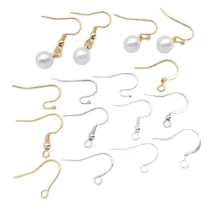 Fournitures de fabrication de bijoux DIY crochets d'oreilles doré argenté pièces